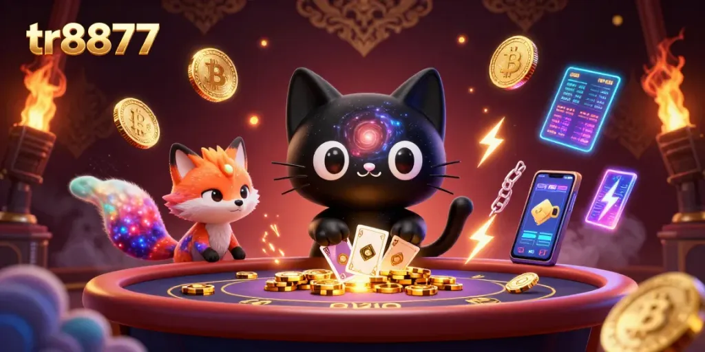 Experience thrilling gameplay at tr8877 with the cosmic casino table animation and vibrant characters.