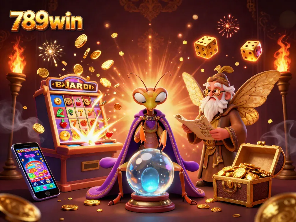 Experience thrilling gameplay at 789win with vibrant slot machines and magical fortune tellers.