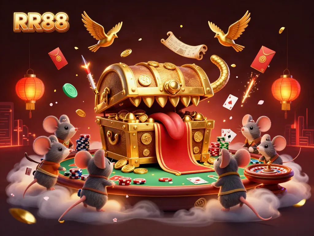 Experience thrilling games at RR88 with a magical treasure chest scene showcasing excitement and rewards.