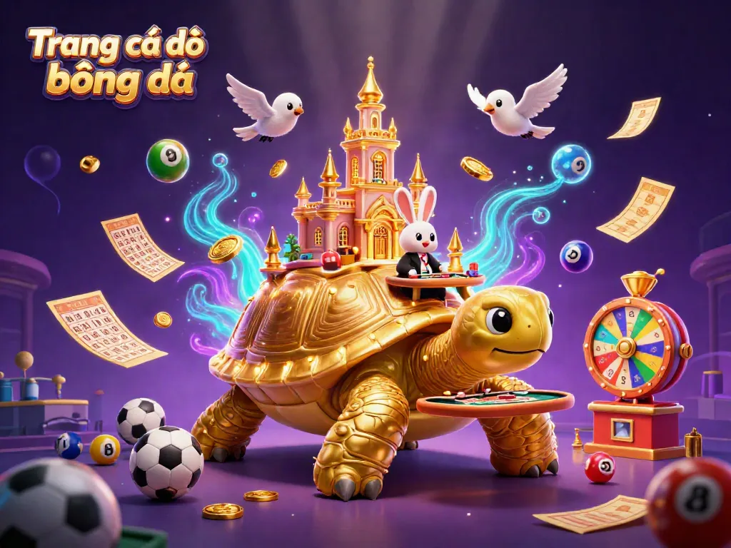 Experience thrilling sports betting with Trang cá độ bóng đá in this dynamic 3D illustration.