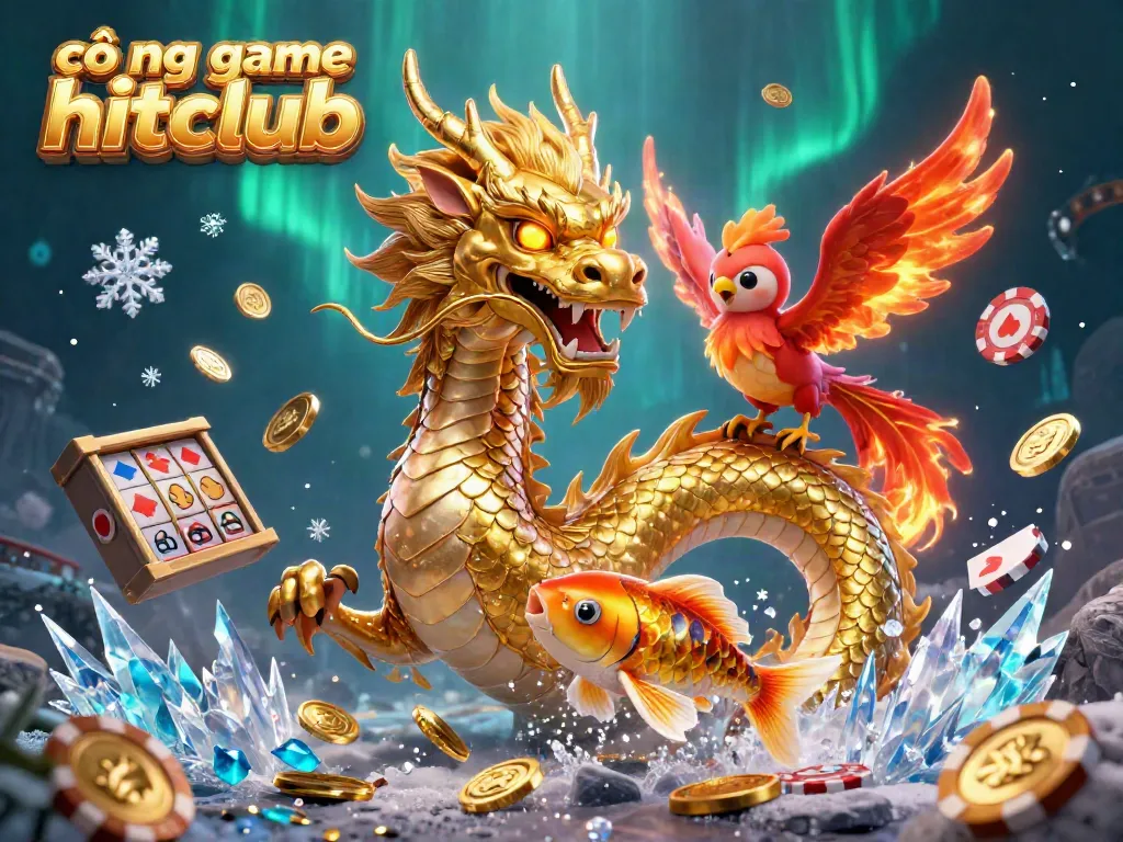 Experience the vibrant world of cổng game hitclub with dynamic casino elements and 3D characters.